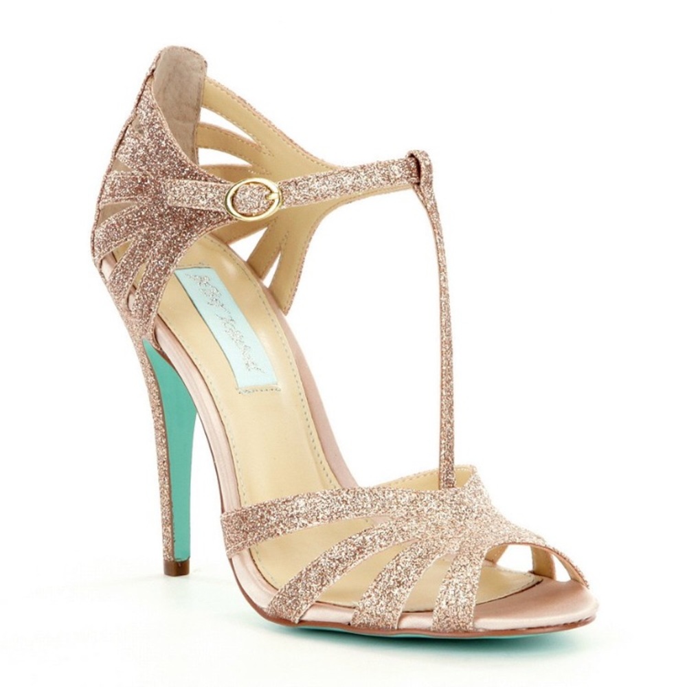 Blue by Betsey Johnson | Gold Wedding Heels